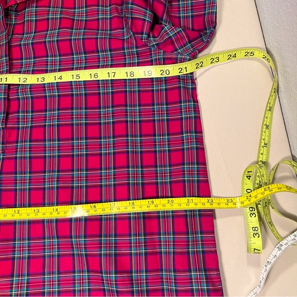 Land’s End Tartan Plaid Popover Size 14 Fall Holiday Classic Casual Long Sleeve - Picture 5 of 15